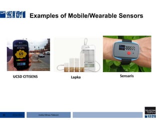 Institut Mines-Télécom
Examples of Mobile/Wearable Sensors
22 Jan 201565
UCSD CITISENS Lapka Sensaris
 