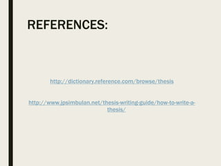 Thesis Reference Rsc Style Thesis Format | PPTX