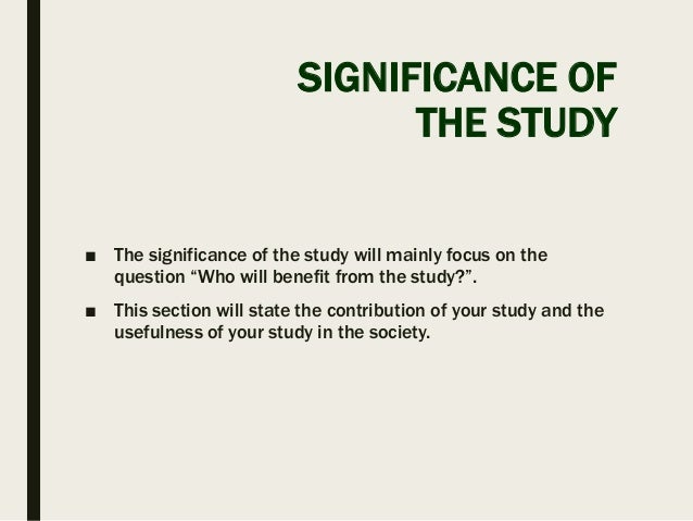 what is significance of the study in thesis Introduction and scope of the study during the second half of the 1990s, a strong and steady growth in the sales of organic foods has provided these products with a viable and sometimes value added market niche. what is significance of the study in thesis Introduction and scope of the study during the second half of the 1990s, a strong and steady growth in the sales of organic foods has provided these products with a viable and sometimes value added market niche.