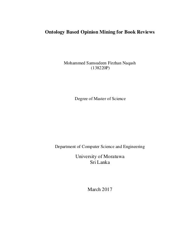 Master thesis opinion mining