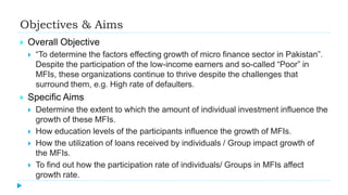Constraints to the Development of Microfinance Sector in Pakistan
