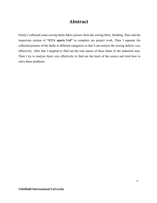 ThesisDifferent types of sewing faults and their remedies