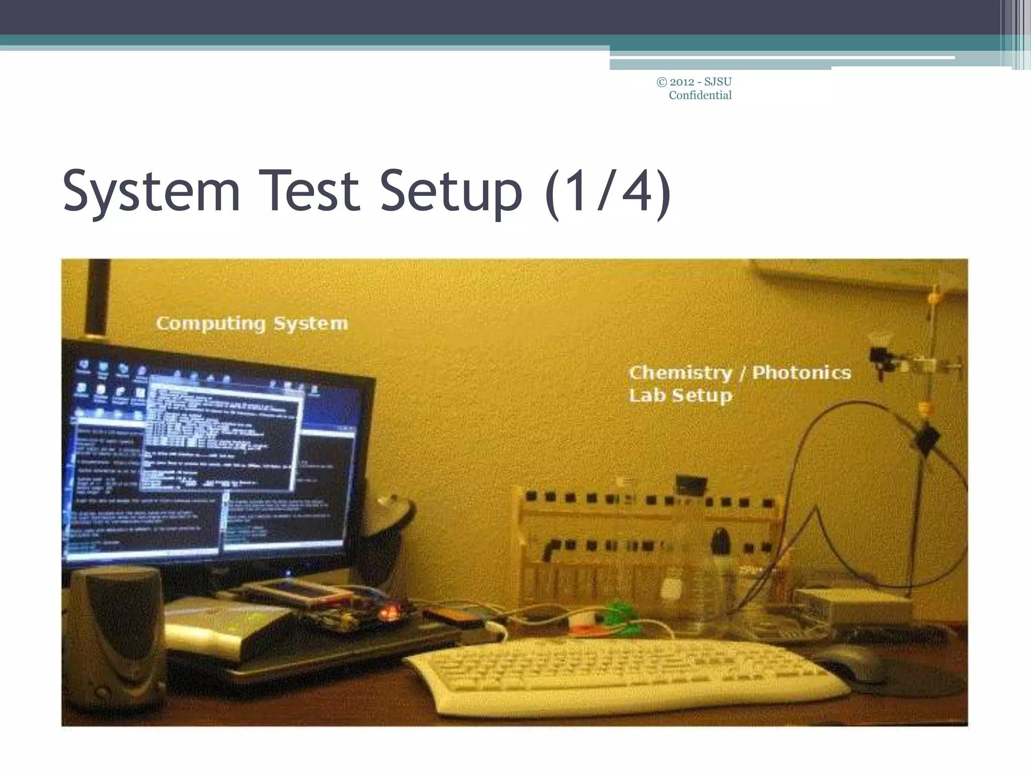 System Test Setup (1/4)
© 2012 - SJSU
Confidential
 