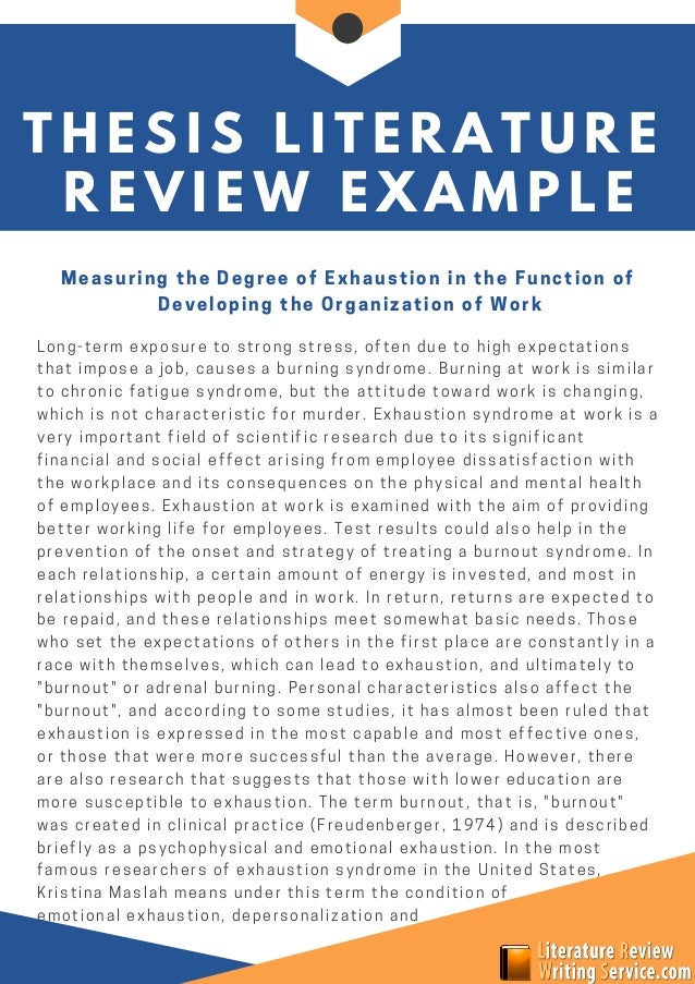 Literature Review For Thesis