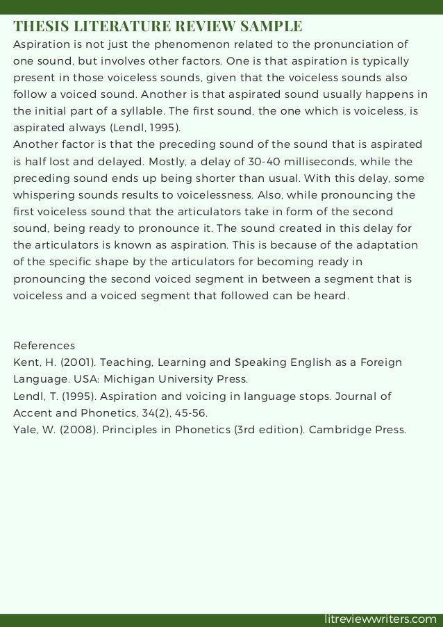 How to write a literature review yale