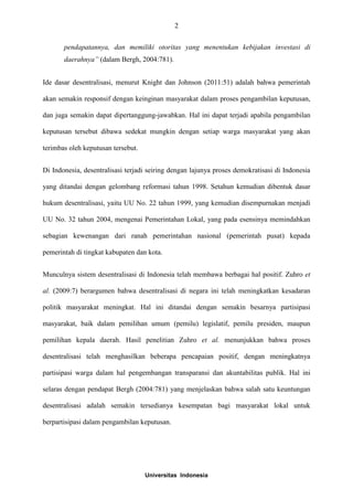 Thesis Local Leaders as Agents: Dramaturgy on Political Communication (In Indonesian)