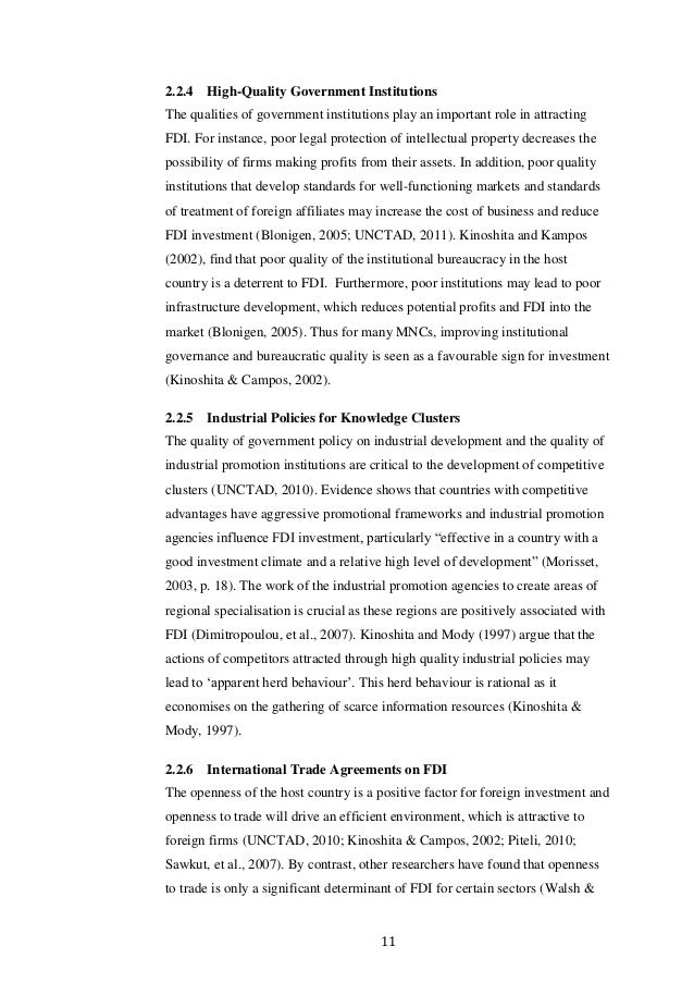 dissertations on foreign direct investment I would like to thank the members of my thesis committee for their valuable of foreign direct investment are better understood, firms will have a clearer. dissertations on foreign direct investment I would like to thank the members of my thesis committee for their valuable of foreign direct investment are better understood, firms will have a clearer.