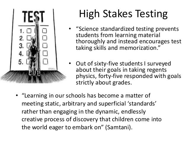 Dissertation high stakes testing