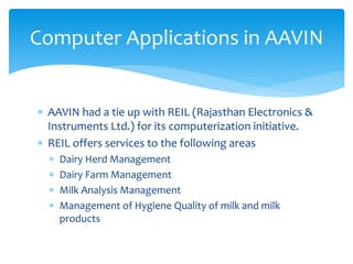 A Study of Computer Applications in the Management of Aavin Dairy ...
