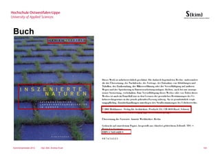 Buch




Sommersemester 2012   Dipl.-Bibl. Andrea Kruel   104
 