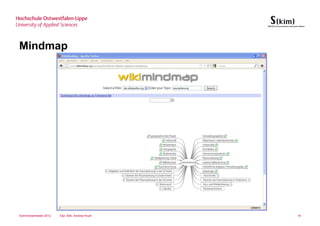 Mindmap




Sommersemester 2012   Dipl.-Bibl. Andrea Kruel   19
 