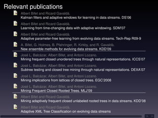 Adaptive Learning and Mining for Data Streams and Frequent Patterns | PDF