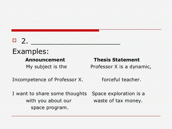 Thesis statement on space exploration