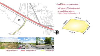ทาเลที่ตั้งโครงการ (site location)
รูปร่างและขนาดที่ดน (Site Dimension)
ิ
ขนาดของที่ตั้งโครงการประมาณ
: 13,459 ตารางเมตร หรือประมาณ 8.4 ไร่

ภาพที่แสดงตั้งโครงการ

ถนนประเสริฐมนูกิจ

ถนนเสนานิเวศน์

 