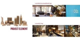 - แผนกสินค้าประเภทเฟอร์นิเจอร์ Idee

- แผนกสินค้า Muji

 
