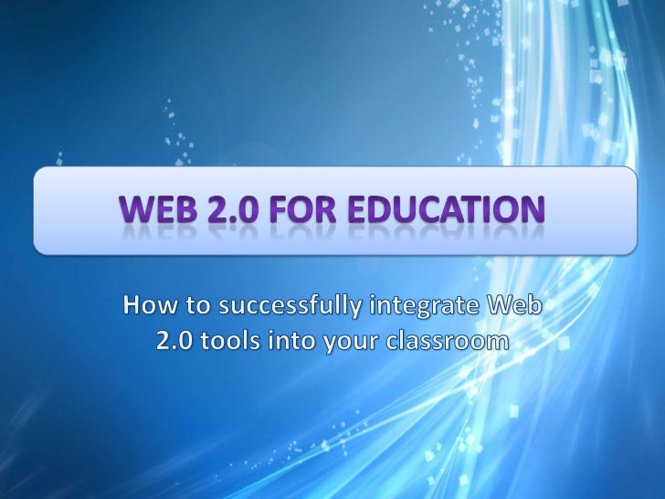  2.0 tools and Education