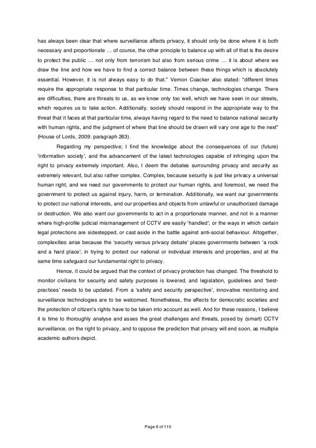 Thesis statement for right to privacy
