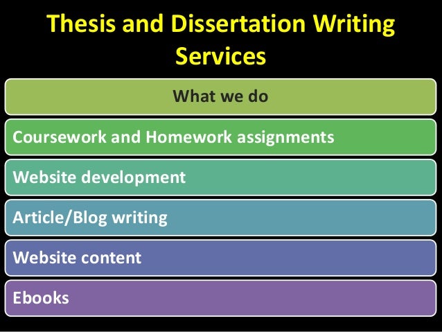 thesis and dissertation services