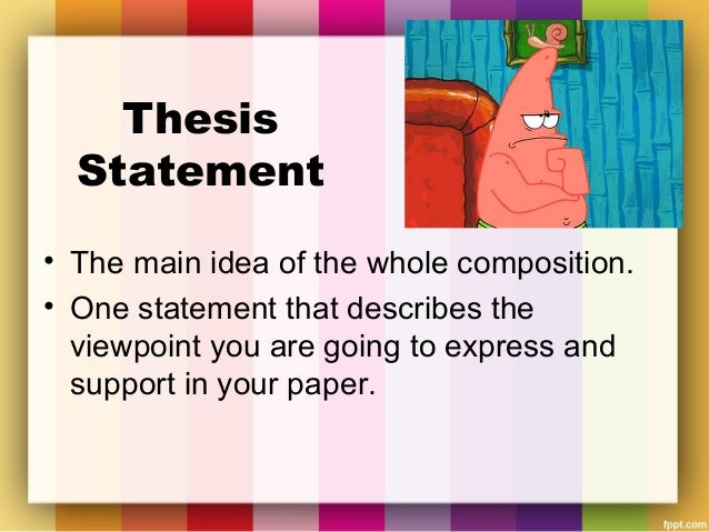 Formulating a thesis statement