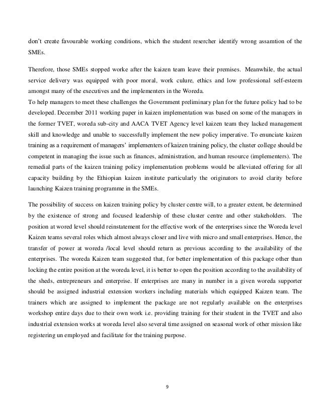 Dissertation training in sme