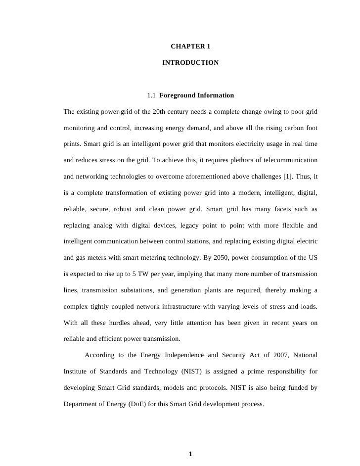 Smart grid phd thesis format