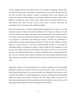 Inflation and its impact on livelihood A thesis | DOCX