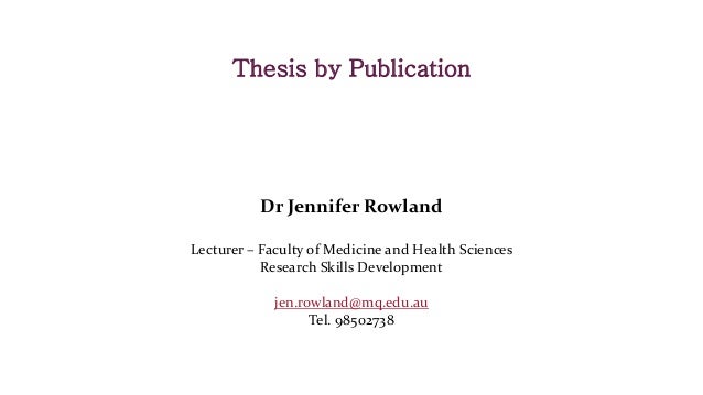 Dissertation by publication