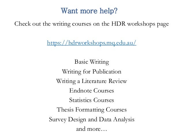 supervising a thesis by publication workshop macquarie university macquarie email format