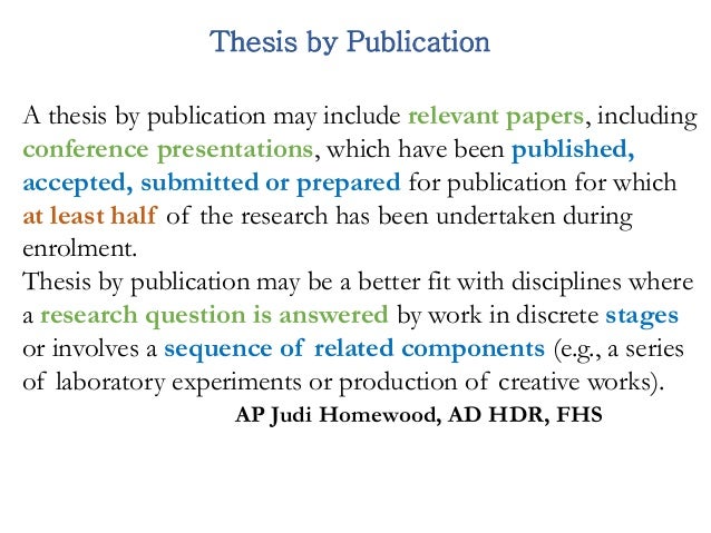 thesis based on publication