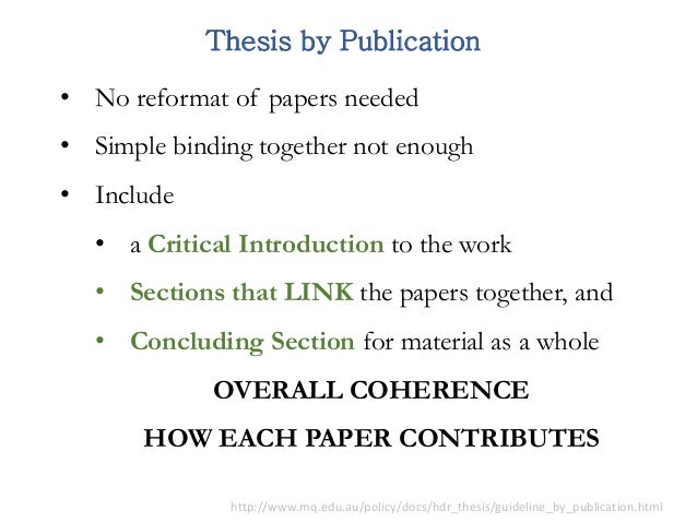 Dissertation by publication