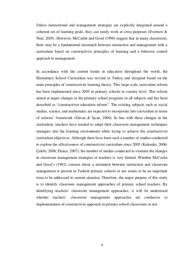 Behaviour management in primary schools dissertation