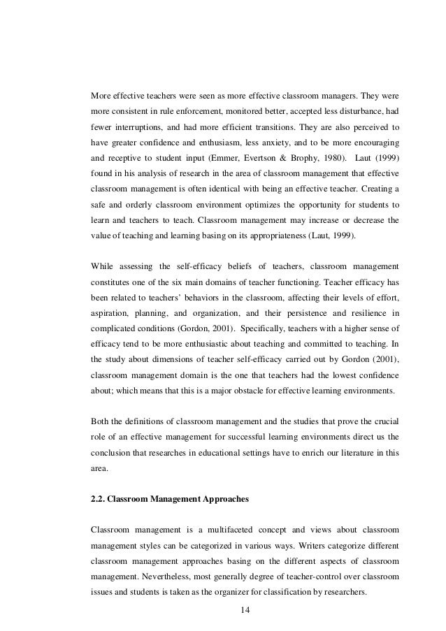 Behaviour management in primary schools dissertation