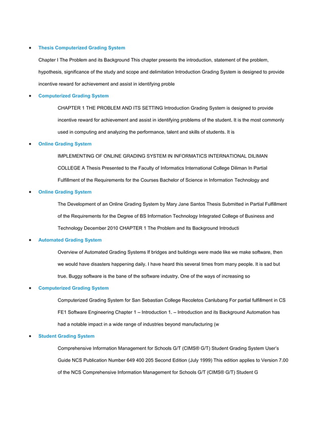 Thesis computerized grading system | DOCX