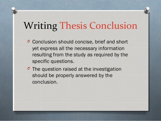 conclusion in master thesis