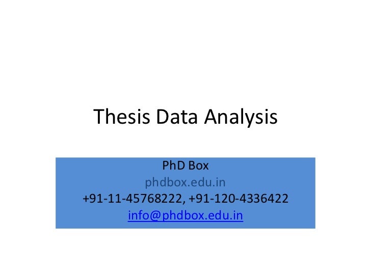 data analysis phd thesis