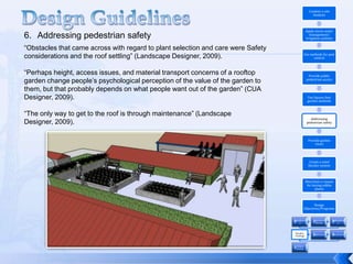 Design Oriented ResultsDesign Oriented Results Short ListRat PreventionSafety IssuesView of garden from insideStorm water managementIrrigation SystemCistern applicationWind blocker structureWeight Distribution