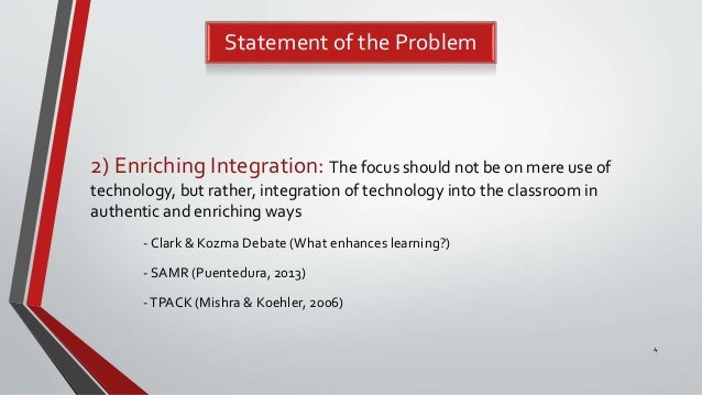 Technology in the classroom thesis statement