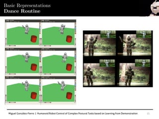 Miguel González-Fierro | Humanoid Robot Control of Complex Postural Tasks based on Learning from Demonstration 15
Basic Representations
Dance Routine
 