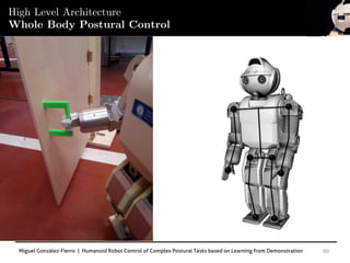 Miguel González-Fierro | Humanoid Robot Control of Complex Postural Tasks based on Learning from Demonstration 60
High Level Architecture
Whole Body Postural Control
 