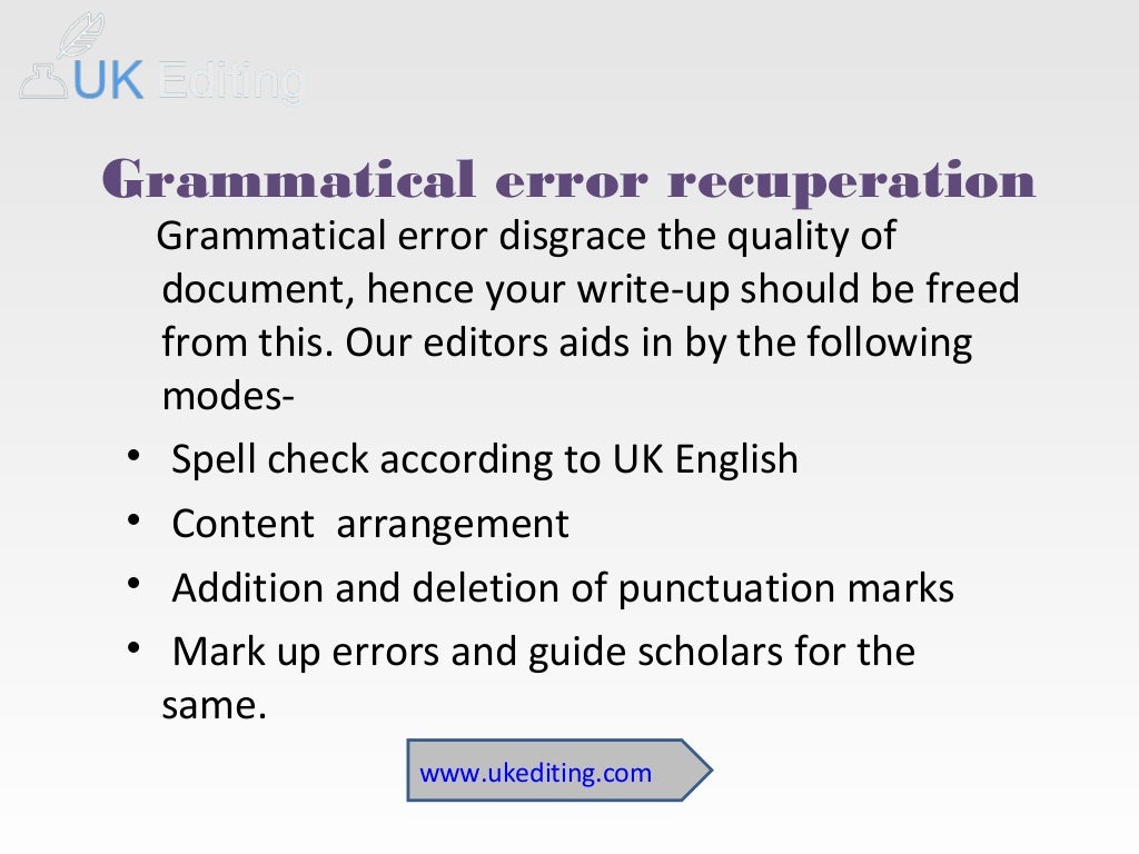Thesis editing services