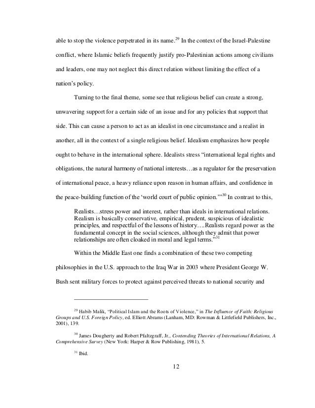International relations dissertation ideas