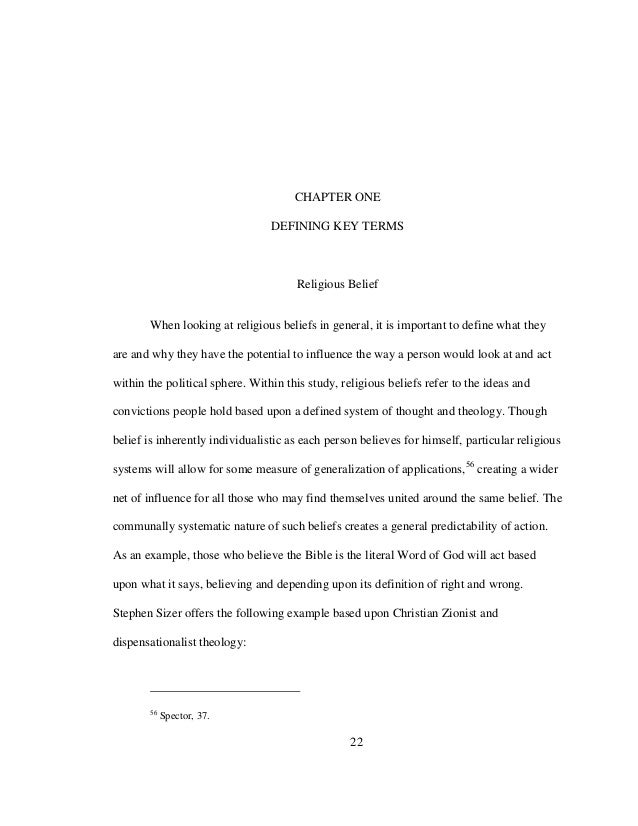 Definition of key terms in dissertation