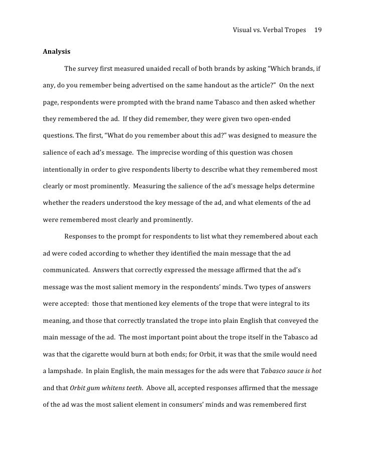 Thesis with trope