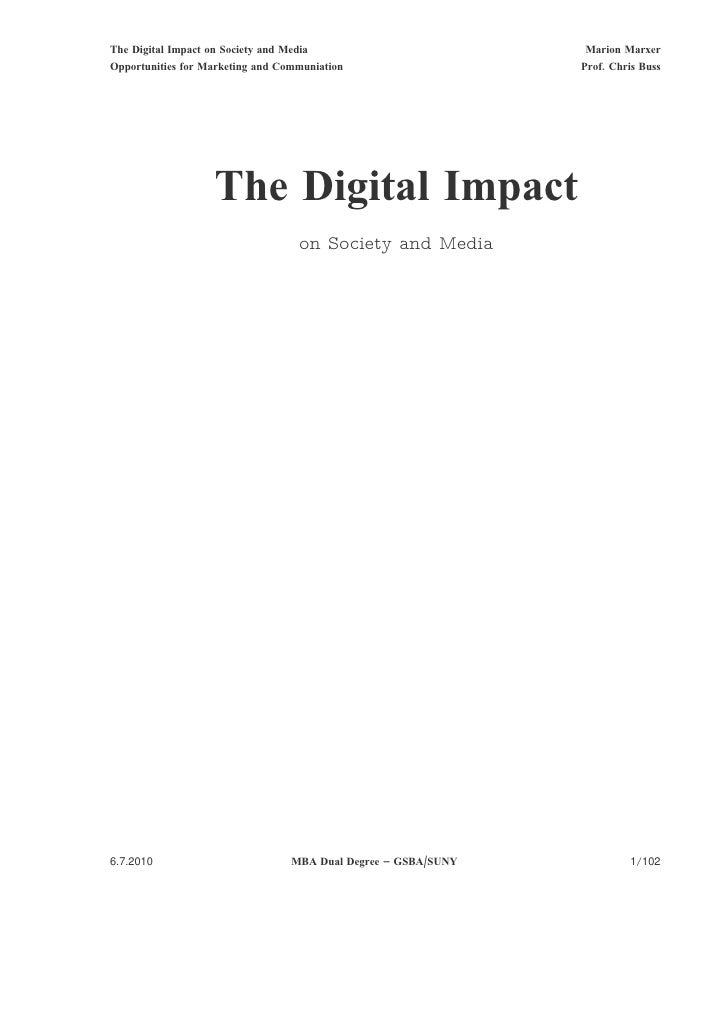 Dissertation digital media