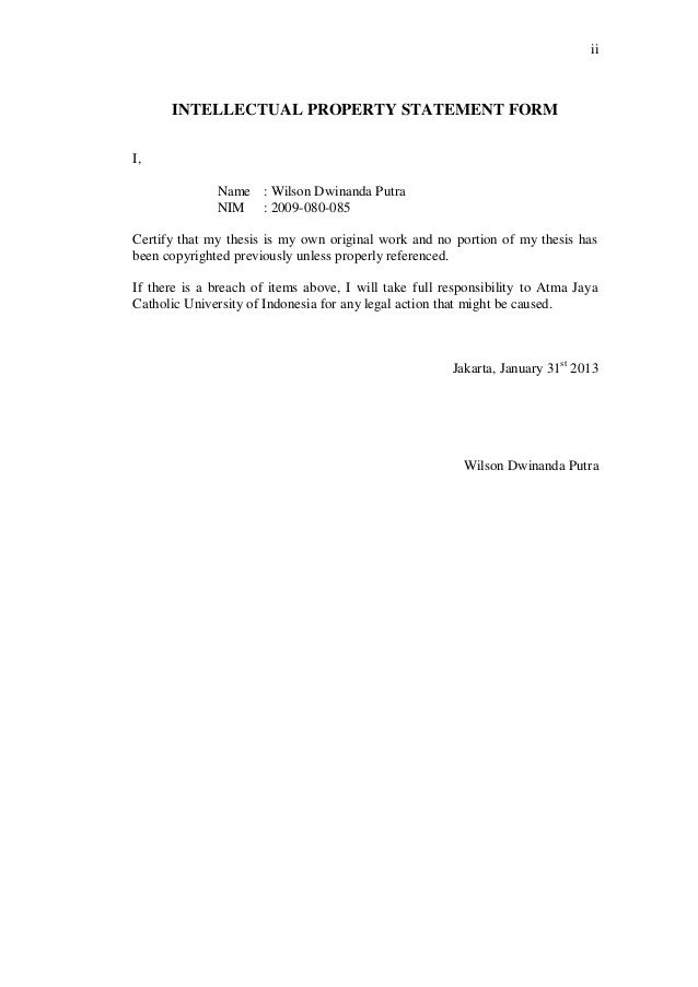 Intellectual property master thesis