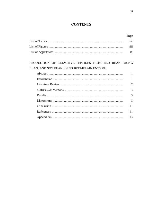 List of tables and figures thesis