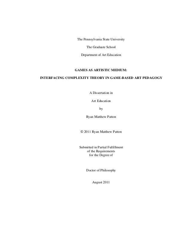Dissertation game