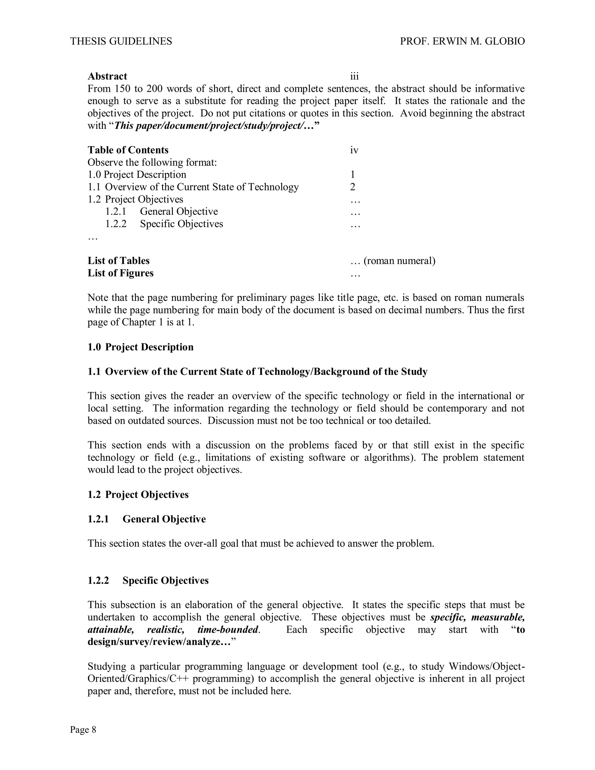 BSCS | BSIT Thesis Guidelines | PDF