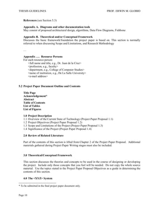 BSCS | BSIT Thesis Guidelines | PDF