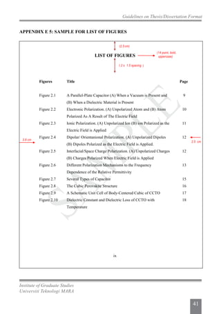 UITM Thesis Guidelines of Graduate Students | PDF